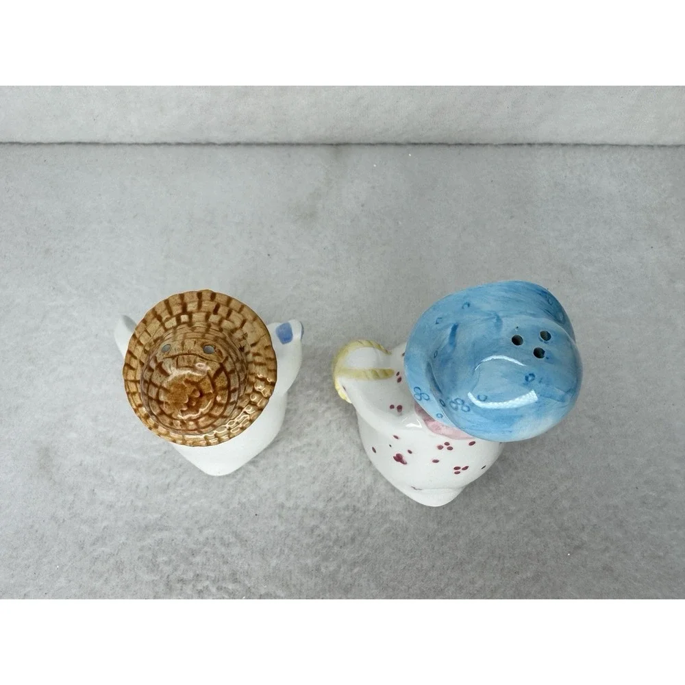 Vintage Boy and Girl Duck Salt And‎ Pepper Shakers Set